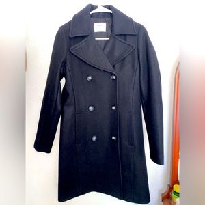 Old navy long soft-brushed peacoat size XS